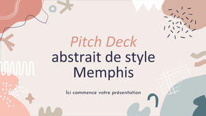 Pitch Deck abstrait de style Memphis