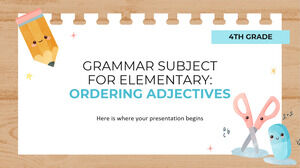 Sujet de grammaire pour l'élémentaire - 4e année : Ordonner les adjectifs未