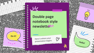 Double Page Notebook Style Newsletter