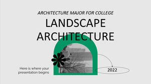 Architettura principale per il college: architettura del paesaggio