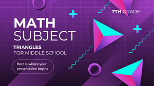 Mathematikfach für die Mittelschule – 7. Klasse: Dreiecke