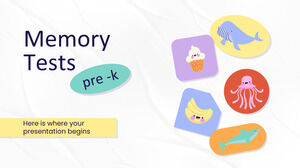 Tests de mémoire pour le pré-K