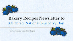 Newsletter „Bäckereirezepte“ zur Feier des Nationalen Blaubeertags