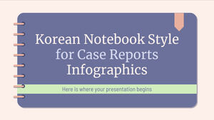 Vaka Raporları Infographics için Kore Defter Stili