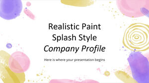 Profil de l'entreprise de style éclaboussure de peinture réaliste