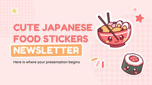 Niedlicher japanischer Food-Sticker-Newsletter