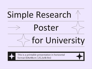 简单的大学研究海报