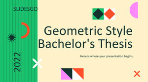 Tesi di laurea in stile geometrico