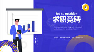 Ilustrowany obraz główny Geometria mody Szablon PPT do wyszukiwania ofert pracy