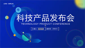 PPTDescargue la plantilla PPT para el evento de lanzamiento del producto de tecnología eólica minimalista azul
