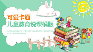 Livros de desenhos animados e modelos PPT de educação infantil para crianças com experiência de leitura