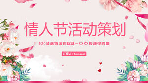 Templat PPT Perencanaan Kegiatan Hari Valentine Merah Muda Hangat 520