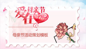 Amor rosa elegante no modelo PPT de planejamento de atividades do Dia das Mães Download