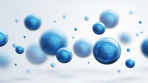 Blue solid sphere background PPT background image