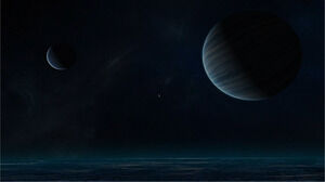 五張精美的宇宙、星空、行星PPT背景圖片