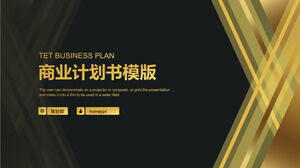 Unduh template PPT untuk rencana bisnis Black Gold Wind minimalis dan atmosfer