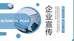 Faça o download do modelo de PPT de promoção empresarial de estilo de negócios minimalista azul
