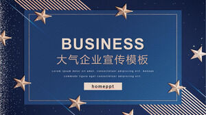 Download Blue Gold Atmosphere Enterprise Promotion PPT Template