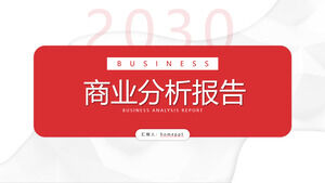 Unduh template PPT laporan analisis bisnis merah sederhana