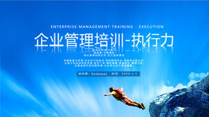 Enterprise Management Training in the Background of High Altitude Parachuting - Download of Execution PPT Template