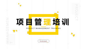 Téléchargez le modèle PPT pour une formation simple en gestion de projet de correspondance des couleurs jaune et noir