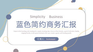 Blaue minimalistische und dynamische Geschäftsbericht-PPT-Vorlage herunterladen