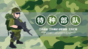Download del modello PPT di sfondo delle forze speciali mimetiche verdi