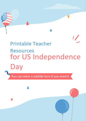 米国独立記念日のための印刷可能な教師用リソース
