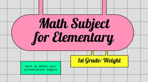 Materia di matematica per la scuola elementare - 1a elementare: peso