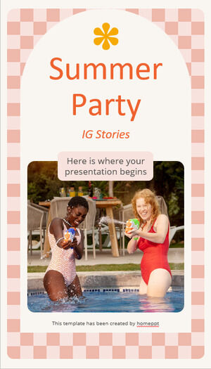 Summer Party IG Stories PowerPoint Templates Free Download