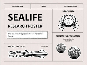 Poster de cercetare a vieții marine