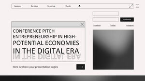 デジタル時代の潜在力の高い経済における起業家精神に関するカンファレンスのピッチ