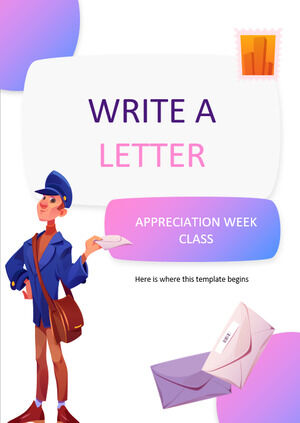 Écrivez une lettre Cours de la semaine d'appréciation
