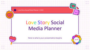 Planer mediów społecznościowych Love Story