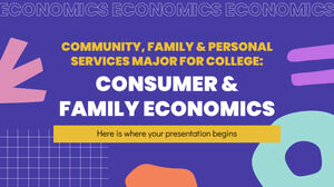 Komunitas, Keluarga & Layanan Pribadi Jurusan Perguruan Tinggi: Ekonomi Konsumen & Keluarga