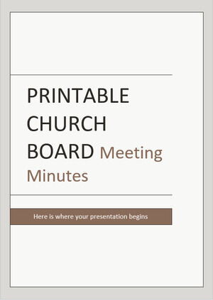 Minutas imprimibles de la reunión de la junta de la iglesia