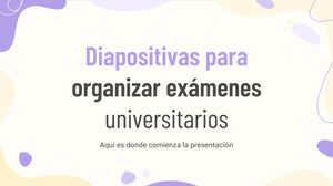 Slide per organizzare gli esami universitari