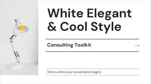 Kit de herramientas de consultoría de estilo elegante y fresco blanco