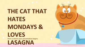 Minitema pisica care urăște luni și iubește lasagna