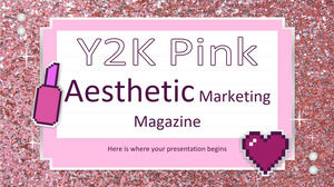 Różowy magazyn marketingu estetycznego Y2K
