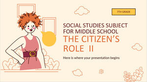 مادة الدراسات الاجتماعية للمدرسة الإعدادية - الصف السابع: دور المواطن II