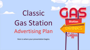 Plan de publicité de station-service classique