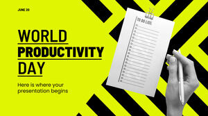 Journée mondiale de la productivité