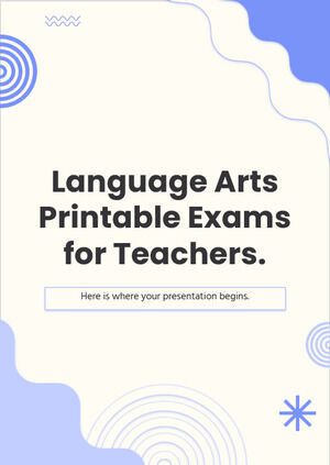教師語言藝術可打印考試