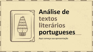 Analyse de textes littéraires portugais