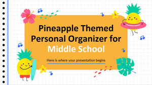 Pineapple Themed Personal Organizer for Middle School