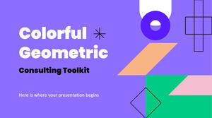 Colorido kit de herramientas de consultoría geométrica