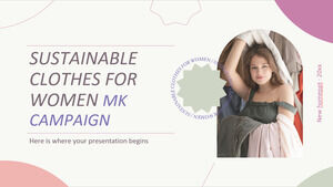 여성을 위한 지속가능한 의류 MK 캠페인
