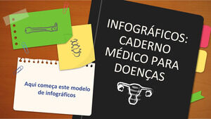Caderno médico para infográficos de doenças