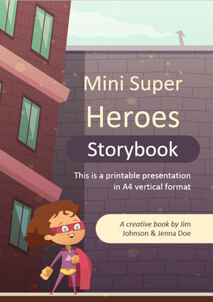 Mini libro de cuentos de superhéroes